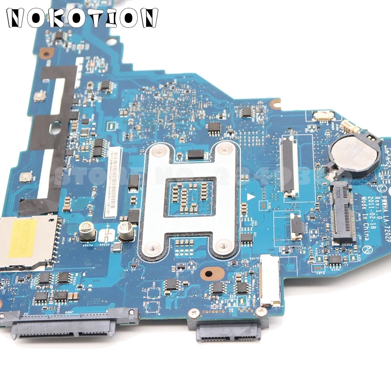 NOKOTION K000124370 LA-7202P материнская плата для ноутбука Toshiba Satellite C660 основная плата HM65 DDR3 GMA HD3000