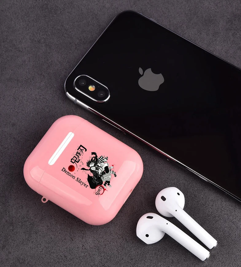 Kamado Nezuko Kimetsu no Yaiba Demon Slayer Airpod чехол для 2 1 s Для Air pod pro прозрачный милый розовый