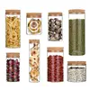 2PCS 100/150/200/250/300/350/400ml Glass Storage Bottles Grains Spice Tea Leaf Coffee Beans Candy Food Jars Kitchen Containers 3
