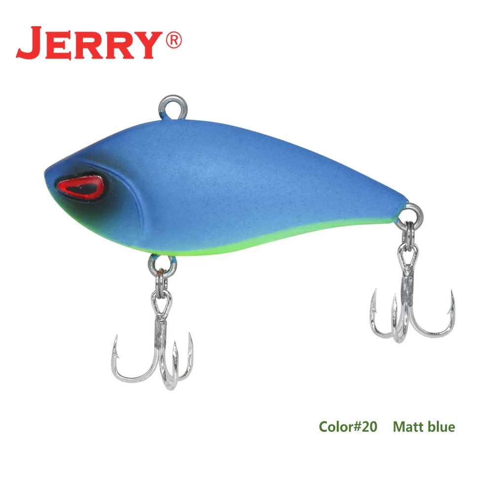 Jerry 1 шт., 5 см, приманка для ловли окуня, тонущие приманки, пластмассовая Вибрирующая приманка, безлиповая воблер, жесткая приманка, приманка для форели - Цвет: Matt blue