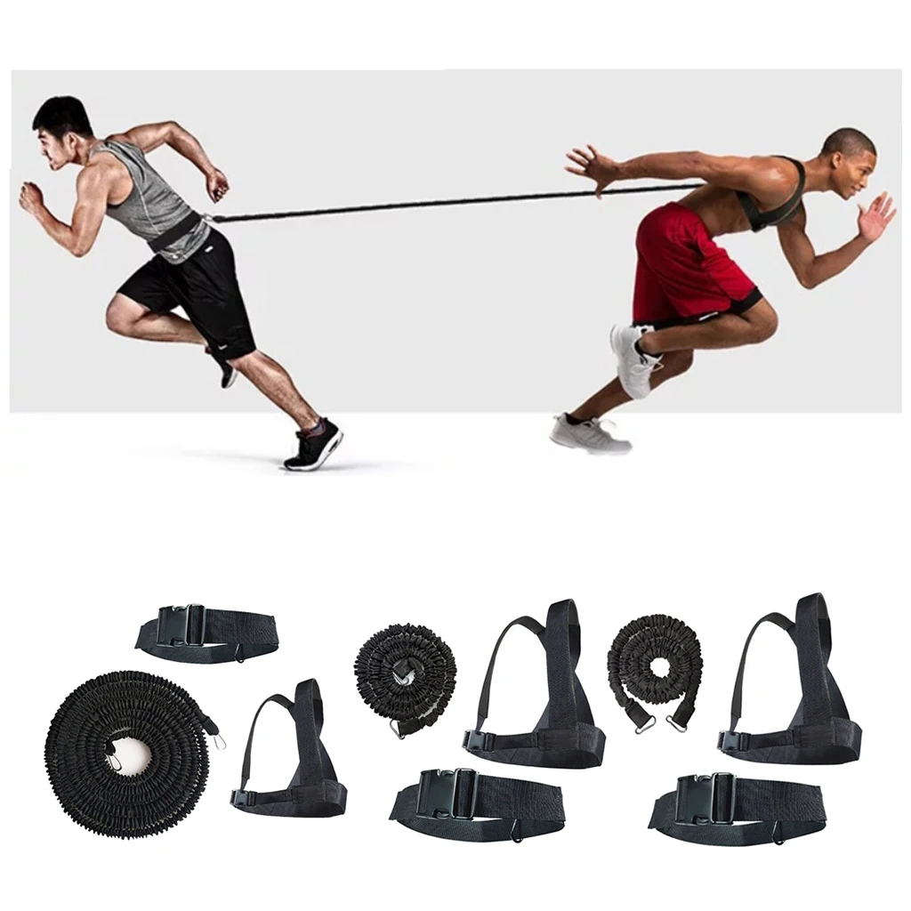 3-Pcs Weight Sled Harness Kits Resistance Pulling Strap for Running Sprinting Football Power Speed Agility Training