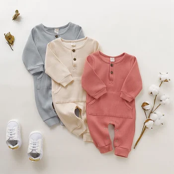 

2020 Newborn Baby Romper New Baby Girl Boy Clothes Jumpsuits Spring Autumn Warm Long Sleeve Rompers Newborn Clothes