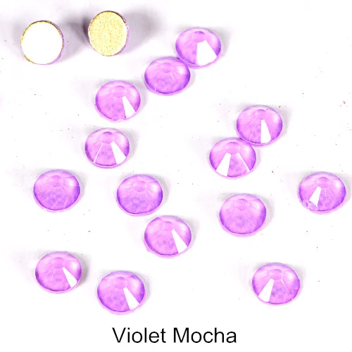 Violet Mocha 144 шт SS20 микс мокко цвет не горячей фиксации клей для страз на дизайн ногтей Стразы зеркальная стеклянная СТРАЗА для украшения ногтей B1281 - Цвет: Violet Mocha