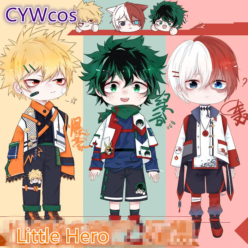 Новый костюм для косплея My Hero academic Little Bakugou Katsuki Todoroki Shoto Midoriya Izuku ACGN Defore|Костюмы