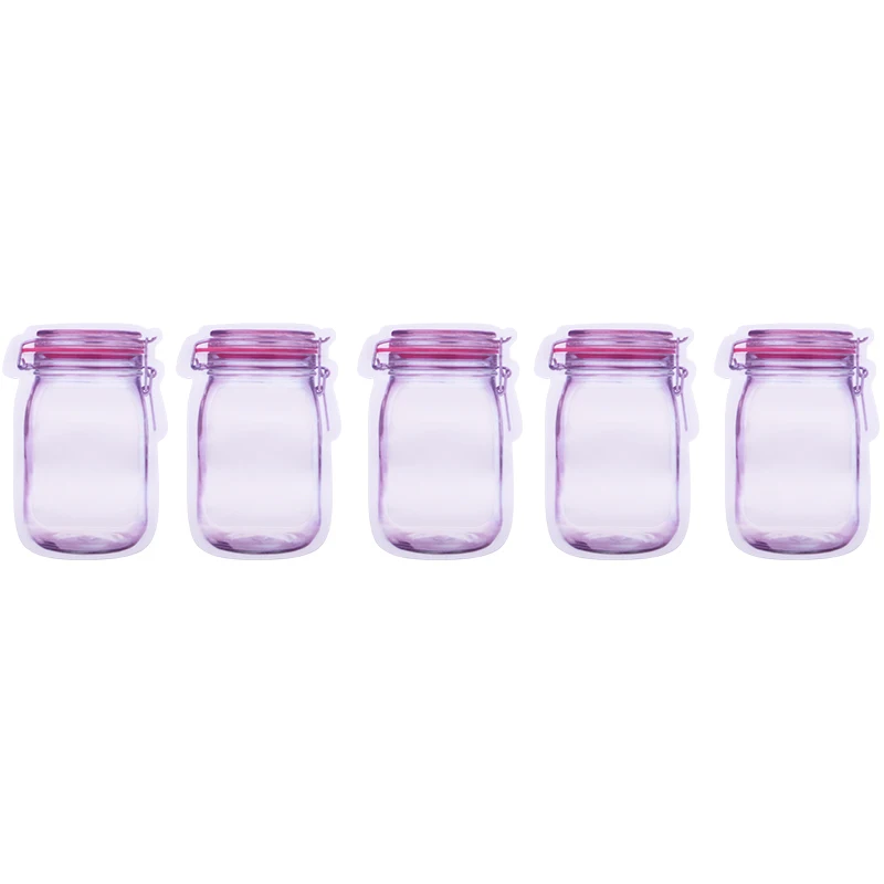 5 шт./лот Mason Jar Ziplock Сумки Многоразовые снэк-уплотнения для хранения пищевых продуктов сумка для хранения для дома кухня портативная пищевая посылка сумка поставки 7