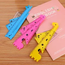 

1 Set 4Pcs Cute Cartoon Giraffe Animal Students' Ruler Meter Ruler TriangleRuler