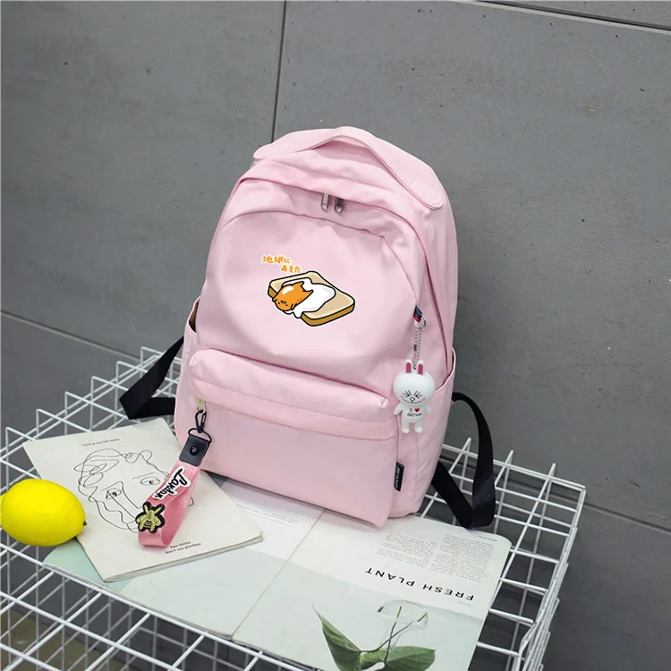 Аниме Lazy eggs школьный рюкзак для подростков девочек мальчиков Gudetama сумка рюкзак-сумка через плечо, для путешествий женский рюкзак - Цвет: GJF tusi1
