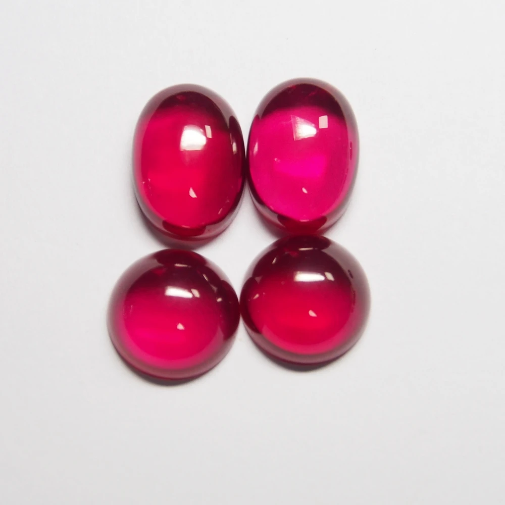 

Meisidian 12x16mm Oval Flatback Cabochon Ruby Corundum Size 13x18mm Loose Gemstones