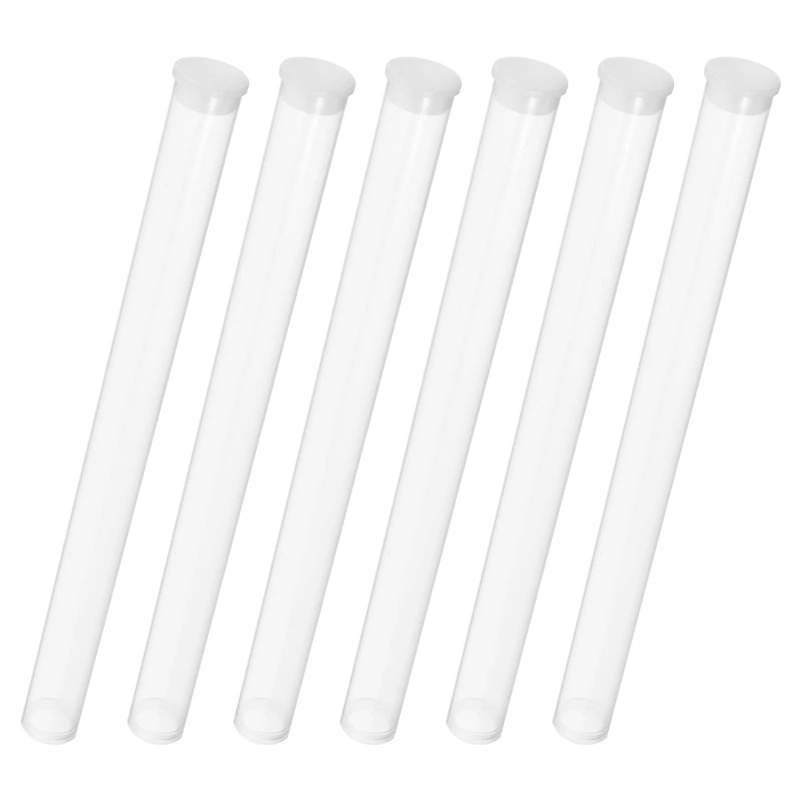 6pcs Clear Acrylic Incense Tubes Portable Incense Sticks Storage Box