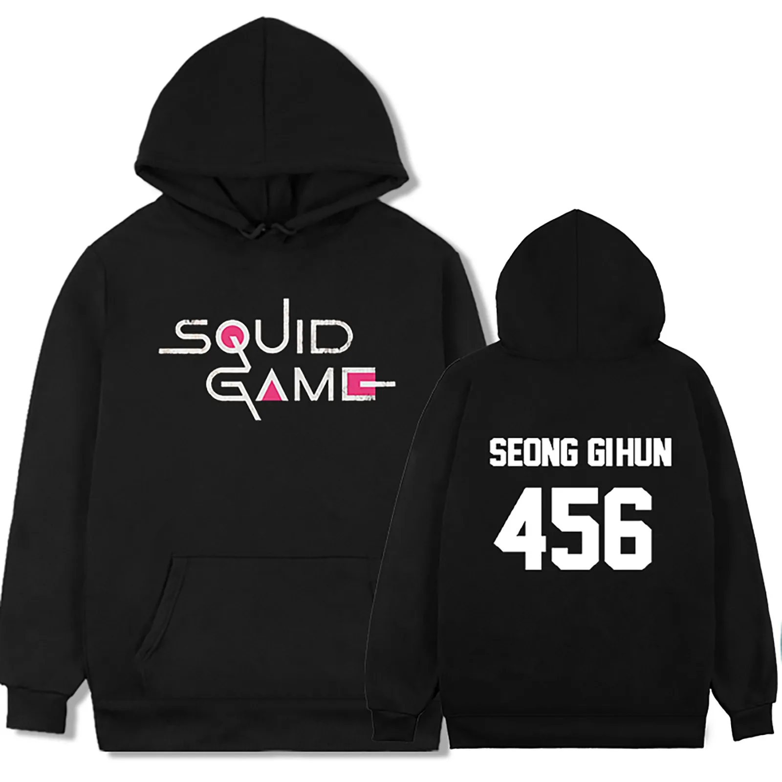 Squid Game 456 Hoodies Korean Round Six Print Streetwear Men Women Oversized Sweatshirts Hoodie Tracksuits Pullover Clothes 1