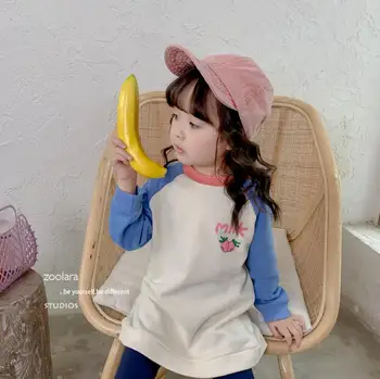 

2020 Korea style girls patchwork dress fashion spring girls dresses 3-8 years HJ525