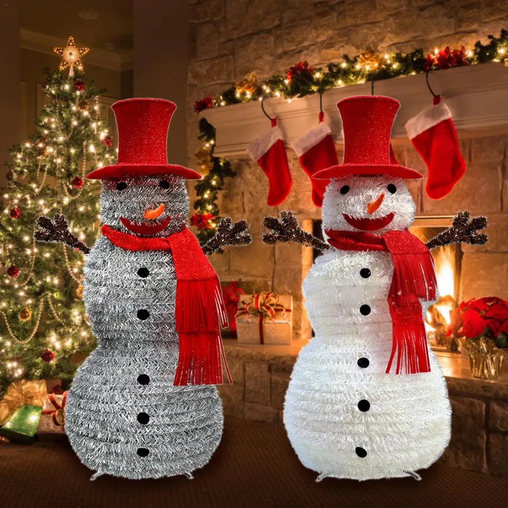 

Christmas Collapsible Tinsel Snowman Christmas Tree for Holiday Christmas Decorations