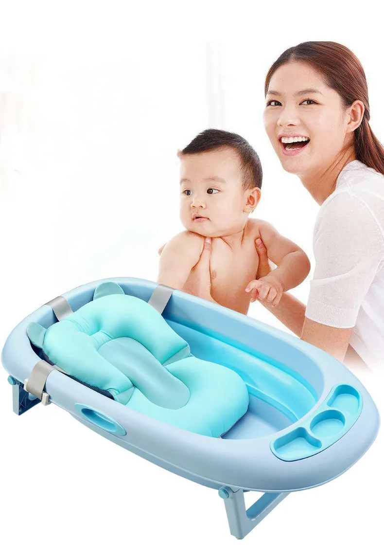 Детский коврик для ванной, нескользящий коврик для ванной, безопасное сиденье для купания для новорожденных, поддерживающая кровать для ванны