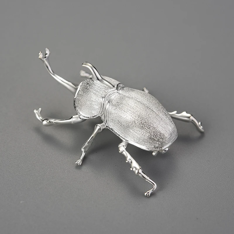 Trypoxylus Dichotomus Brooches Pin Women Jewelry Gift 18K Gold 925 Sterling Silver cat brooch enamel brooch pearl beaded brooch metal brooch