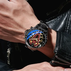 Oraka Reloj de pulsera automático para hombre, accesorio masculino resistente al agua con correa de acero inoxidable, complemento mecánico de marca de moda