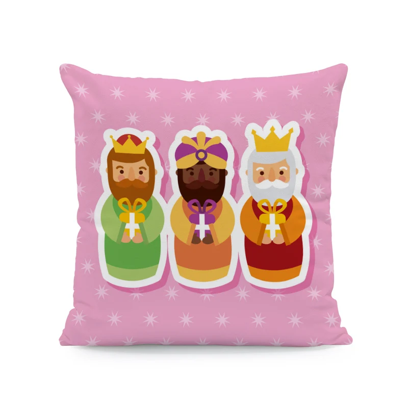 Мультяшный испанский Los Reyes Magos чехол для подушки в подарок золотой специи медицина диванная декоративная наволочка для подушки персиковая кашемировая подушка для отдыха - Цвет: 11
