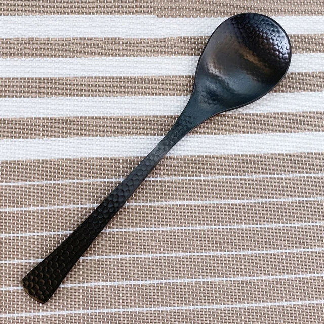 Full Hammered Black Tableware 304 Stainless Steel Luxury Cutlery Set Steak Knife Teaspoons Forks for Home Kitchen Utensils Soup Spoon