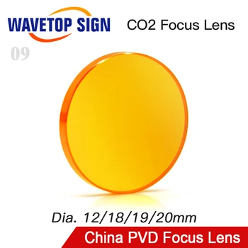 

WaveTopSign China PVD ZnSe Dia.12 18 19 20mm Focus Lens FL38.1 50.8 63.5 76.2 101.6mm For Co2 Laser Engraving Machine