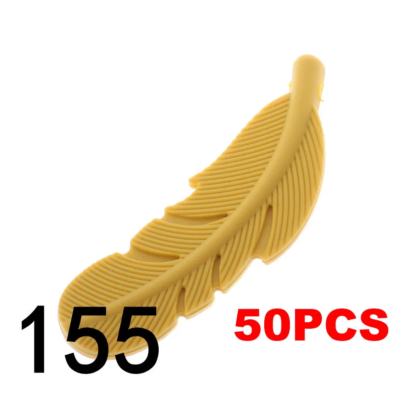 155 Mustard QHBC перьевые перламутровые Силиконовые 50 шт. Детские Прорезыватели из бисера Младенческая Жевательная Для Прорезывания Зубов Ожерелье Подвеска Сделай Сам соска Успокаивающая игрушка-цепочка - Цвет: 155 Mustard