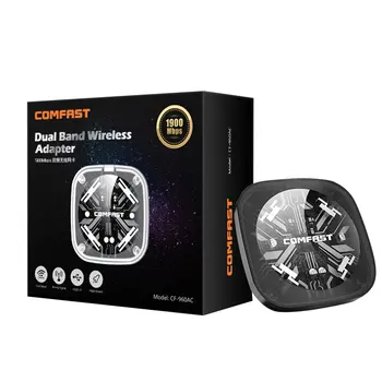 

High-Power Dual-Band 1900M Transparent Gaming Network Card WIFI Receiver Transmitter High Antennas Bridge