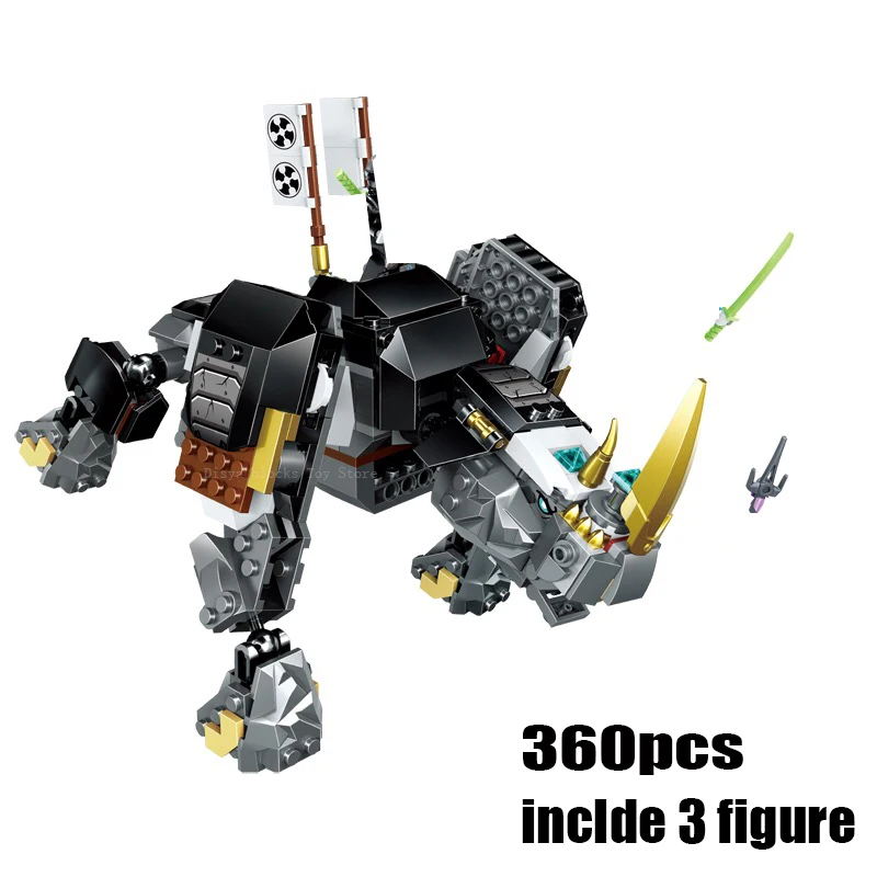 

New Ninja Series Zane's Mino Creature Rhinoceros 12 13 Building Blocks 71719 Classic Model Sets Bricks Kid Kits TV