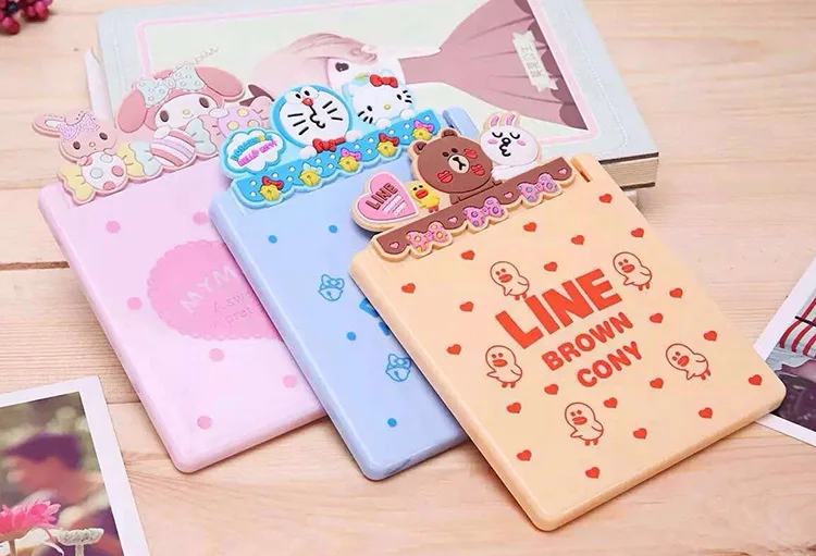 Мультяшное зеркало hello kitty, портативное складное маленькое зеркало Doraemon, зеркало для макияжа, мелодия, туалетное зеркало, зеркало принцессы