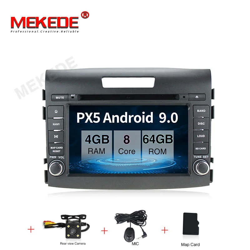 car dvd camera MEKEDE PX5 4G+ 64G Android 9,0 4G Автомобильный Радио Мультимедийный аудио плеер навигация gps 2Din для Honda CRV 2012 2013 - Цвет: car dvd camera