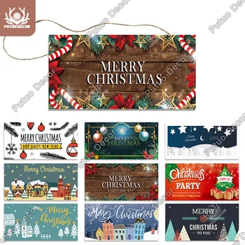 

Putuo Decor Christmas Gifts of Love Plaque Wood Hanging Signs Decorative Plaques for Family and Friends Plaque In Home Decor