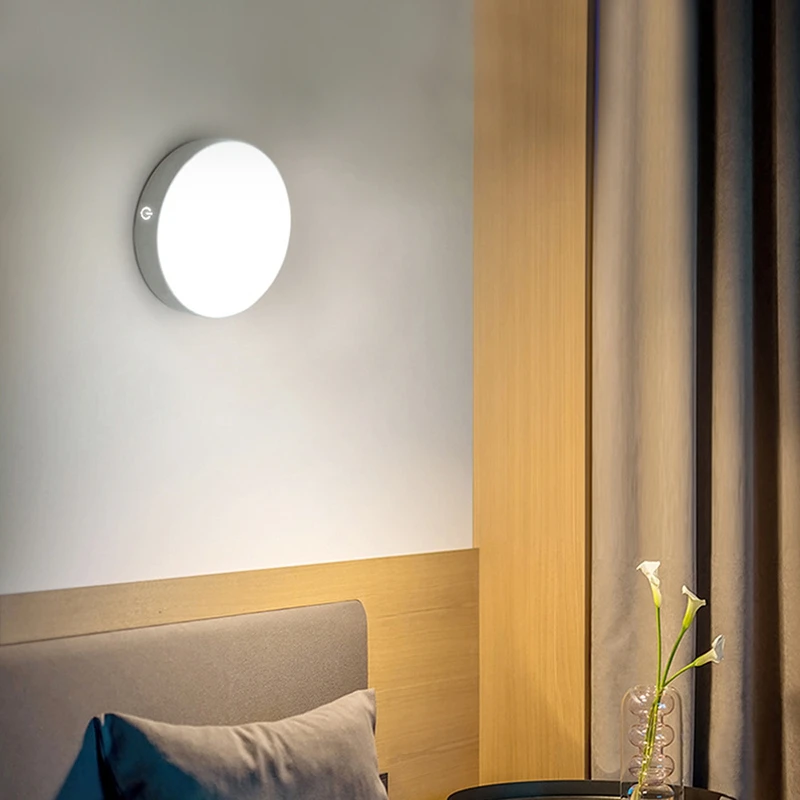 

HHO-6 LEDs PIR Motion Sensor Night Light Auto On/Off for Bedroom Stairs Cabinet Wardrobe Wireless USB Rechargeable Wall Lamp