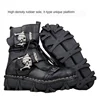 Men's Cowhide Genuine Leather Work Boots Military Combat Boots Desert boots Gothic Skull Boots Punk Motorcycle Martin Boots38-50 ► Photo 1/6