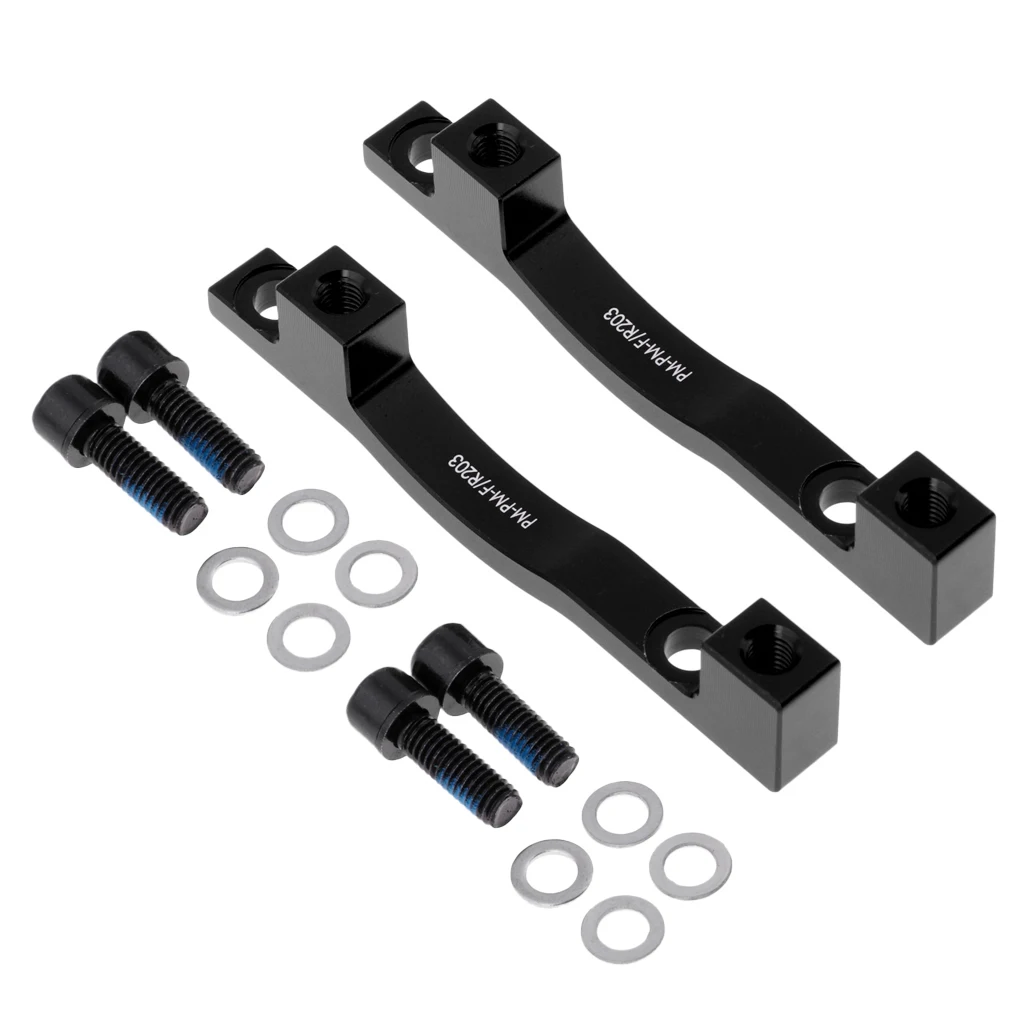 2 Pieces 203mm MTB Mountain Road Bicycle Bike Front & Rear Disc Brake Mount Adaptor Mounting Bracket - Various Colors