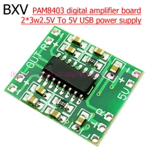 (5 peças) pam8403 módulo super mini placa de amplificador digital 2*3w classe d digital 2.5v a 5v placa de amplificador de potência eficiente