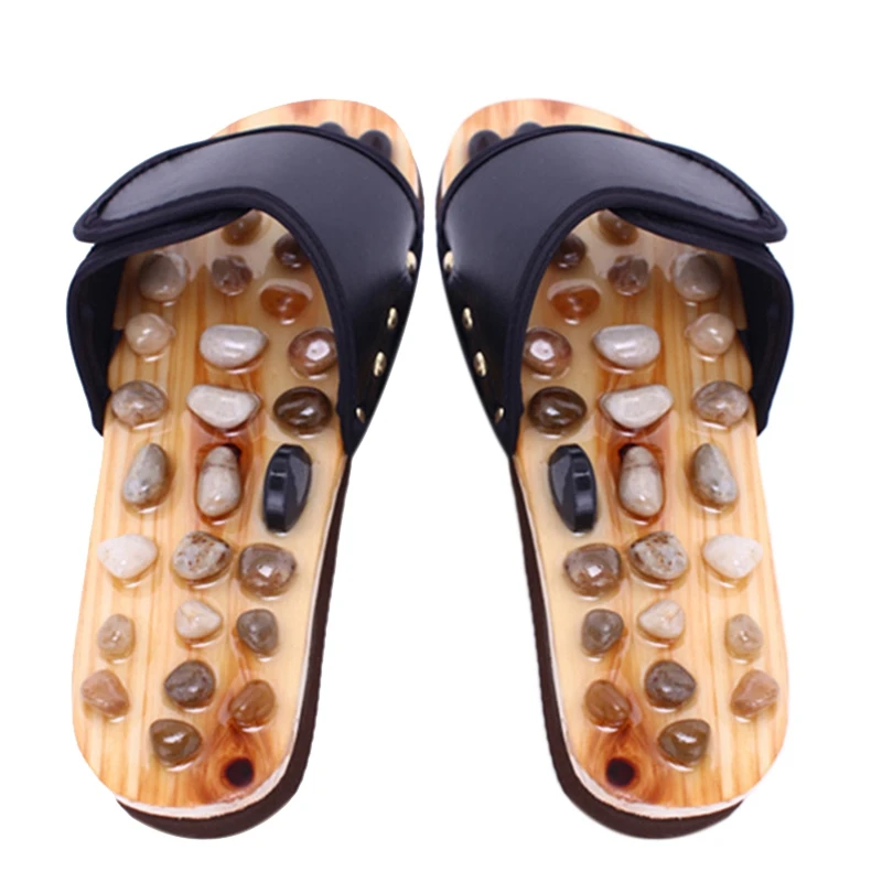 Pebble Stone Foot Massage Slippers Reflexology Feet Elderly Acupuncture Health Shoes Sandals Slippers Healthy Massager 42-43(275