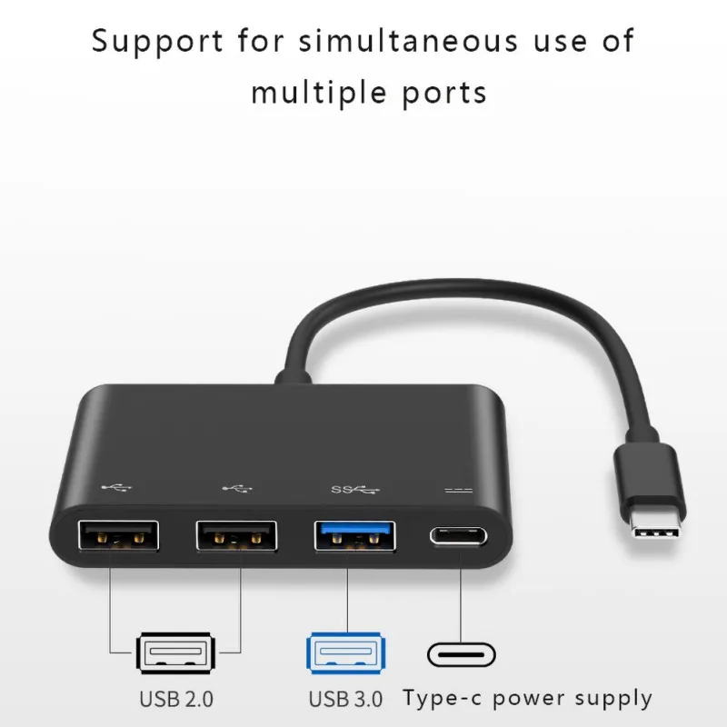 USB C алюминиевый концентратор type C к USB2.0+ USB3.0 концентратор+ PD конвертер type-C зарядный порт концентратор для MacBook USB C устройств