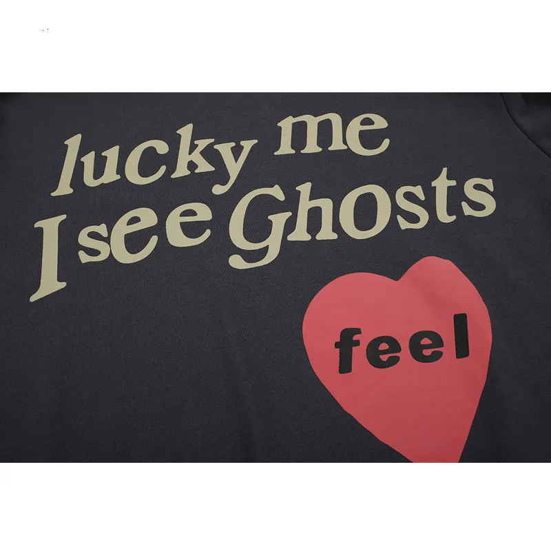 Lucky Me I See Ghosts толстовки с капюшоном с буквенным принтом, мужские толстовки с синим пламенем, уличная одежда в стиле хип-хоп рок-рэпер, хлопковая повседневная мужская толстовка с капюшоном