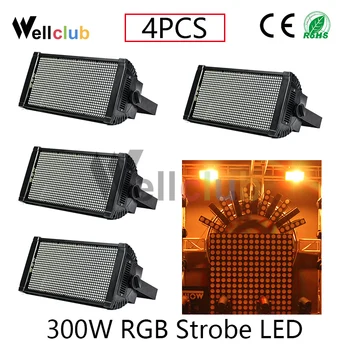 

4pcs 968pcs 300W RGB Strobe Led Atomic Light Stage light dmx control for dj disco party flash light Strobe Light