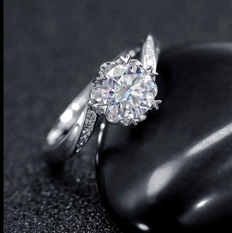 18K 750Au Золотое кольцо Moissanite бриллиантовое кольцо обручальное кольцо D Цвет VVS с национальным сертификатом