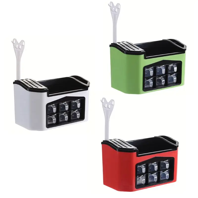 

Multi-function Spice Rack Organizer with Seasoning Jar Storage Box for Flatware