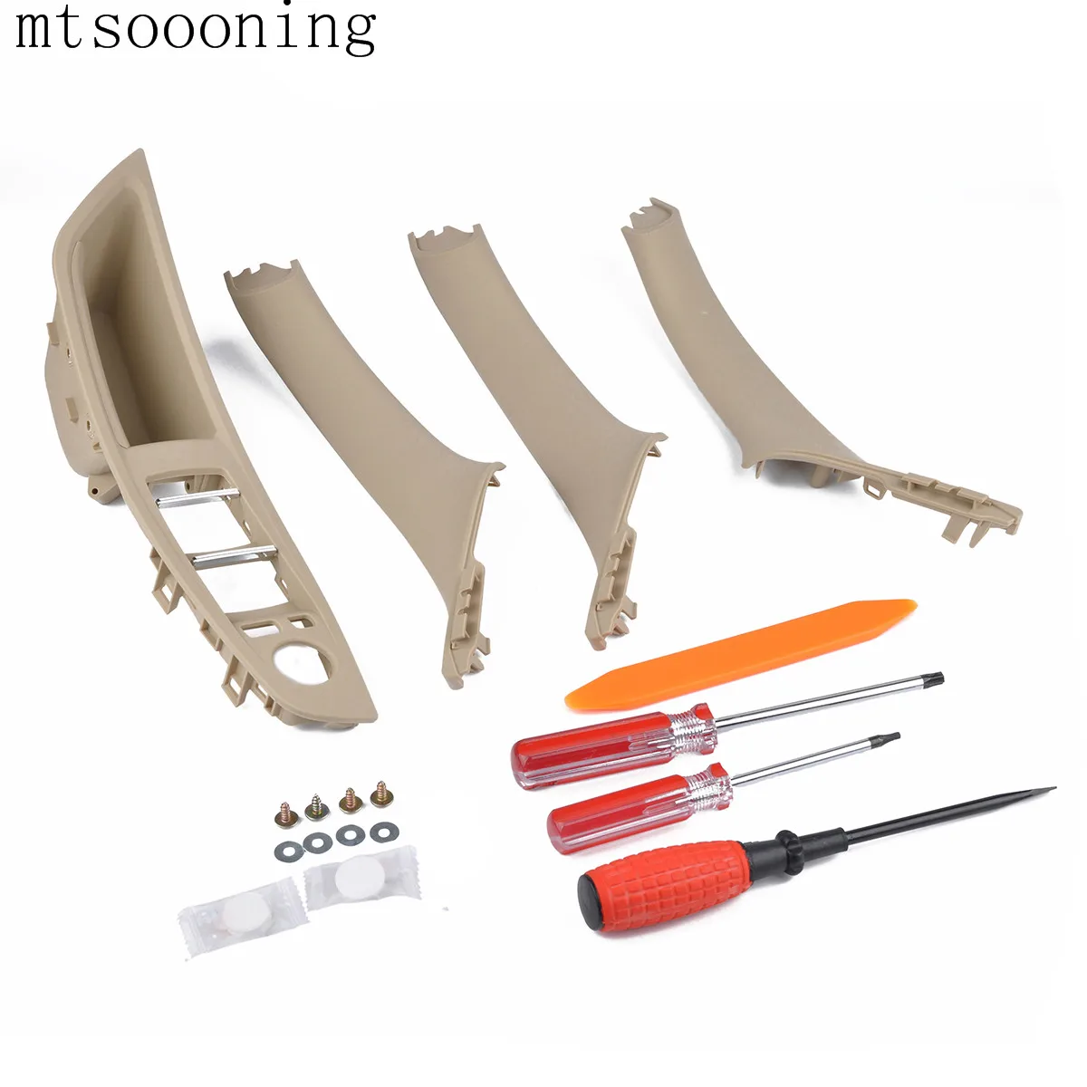 7pcs Beige Left Front Side Wine Car Interior Door Handle Inner Panel Pull Trim Cover Armrest For BMW 5 series F10 F11 520 525 | Автомобили