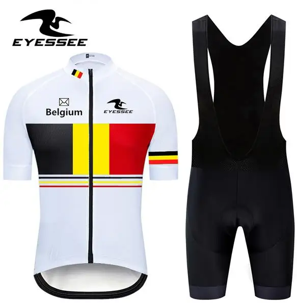 bib kits EYESSEE, 6 цветов,, Бельгийская одежда для велоспорта, дышащая, мужская, для соревнований, для велоспорта, Джерси, костюм, летняя, командная, велосипедная одежда - Цвет: bib kits