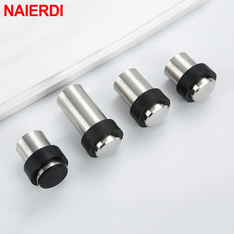 Stainless Steel Door Stops Rubber Door Protective Pad Stopper Wall Protector Anti-collision Holder Heavy Duty silicone door stopper door stopper bumpers door stopper silicone rubber bumpers