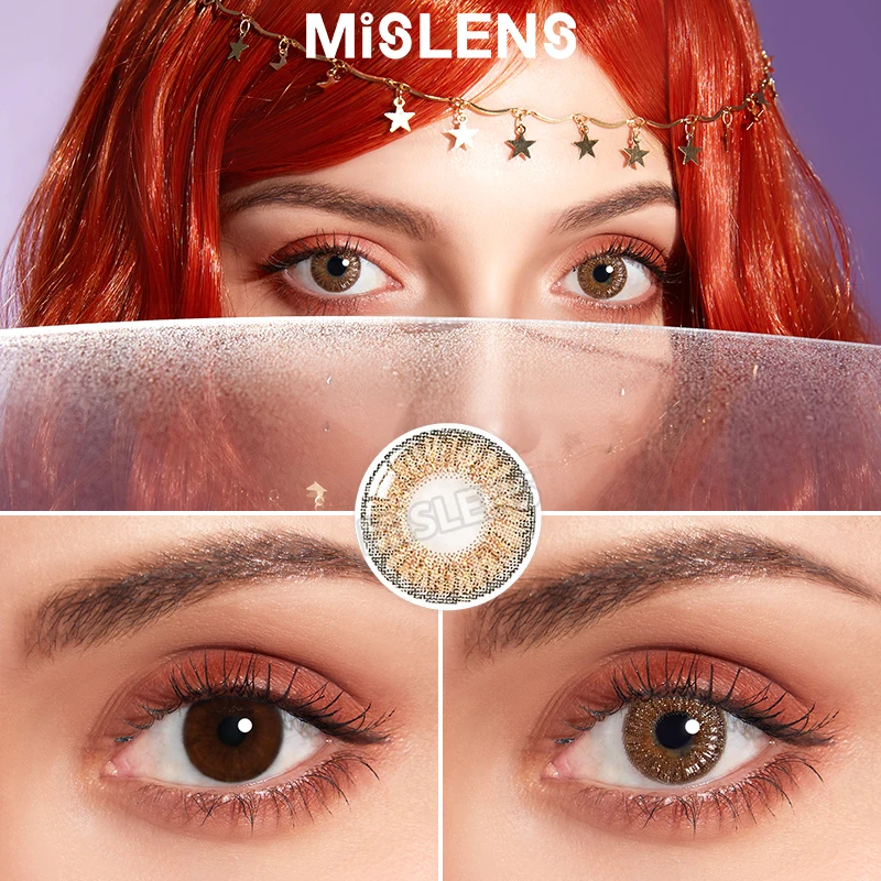 

Mislens 1 пара (2 шт.) цветные контактные линзы для глаз коричневого цвета линзы для глаз цветные контактные линзы ed цветная косметика для глаз