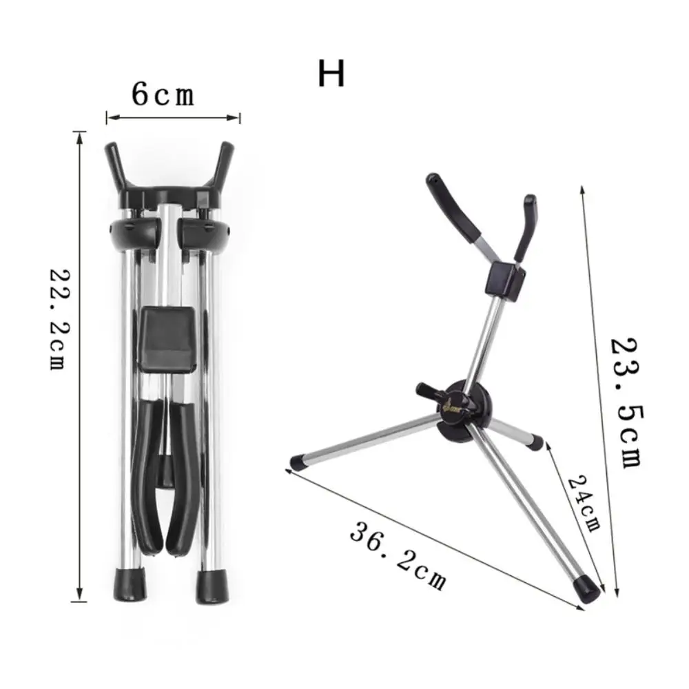 Горячий складной альт/Сопрано/тенор саксофон Стенд Портативный саксофон металлический треугольник основание напольная подставка держатель с сумкой для переноски