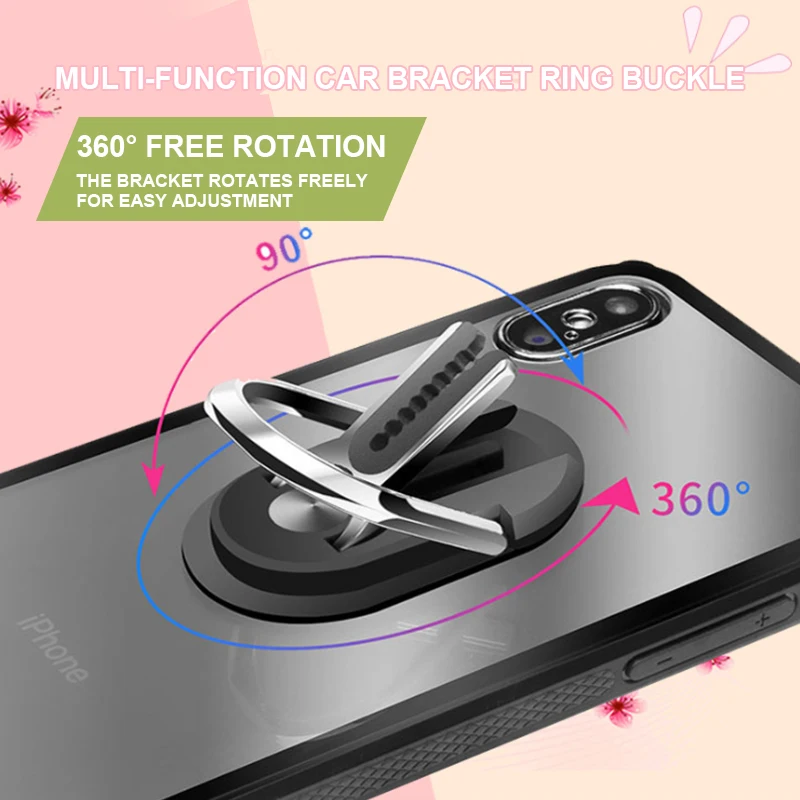 Многоцелевой держатель для мобильного телефона, 360 градусов, автомобильный держатель на вентиляционное отверстие, подставка, вращающийся держатель телефона с кольцом на палец, кронштейн