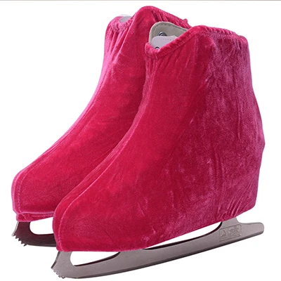 1 пара катания на коньках обувь для фигурного катания бархатная крышка роликовые коньки анти грязные фланелеты эластичные для детей взрослых s m l 3 цвета - Цвет: Pink L EUR40-45