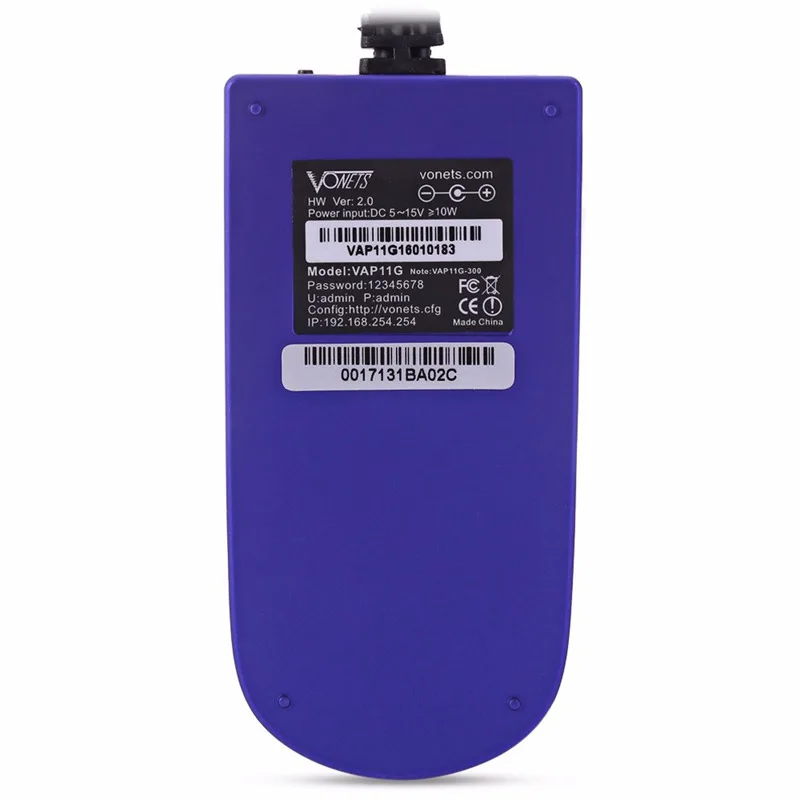 VONETS VAP11G адаптер Ethernet-радио ключ WiFi ретранслятор кабель преобразования 4G RJ45 Ethernet порт в беспроводной WiFi адаптер AP Vonets