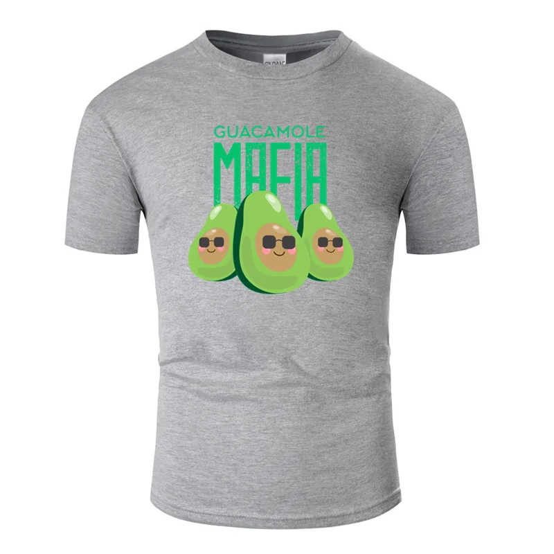 Men-Gray Модная супер забавная футболка guacamole mafia avocados, Подарочная футболка, фото, одежда, мужская футболка с круглым вырезом, размер S-5xl - Цвет: Men-Gray