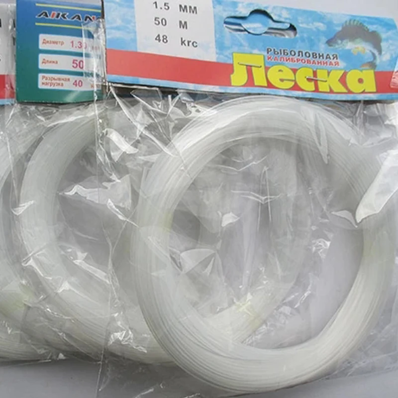 Premium Extra Thick Transparent Nylon Fishing Line - Large Diameter Options