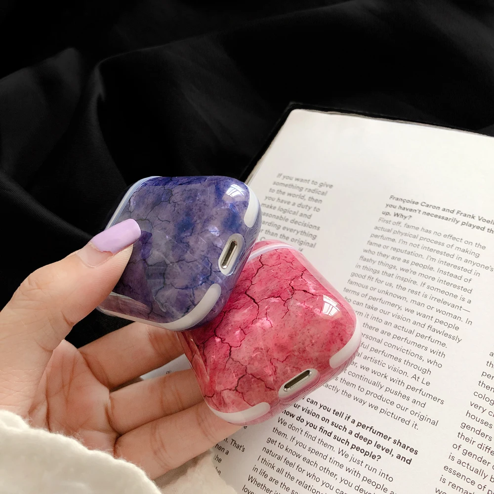Для Apple Airpods 2 Чехол винтажный Изумрудный мягкий силиконовый защитный чехол для AirPods 1/2 чехол Роскошный мраморный узор чехол для наушников Fundas