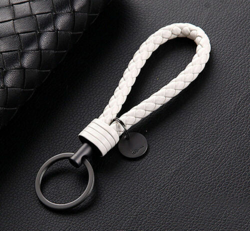 Retro Leather Rope Weave Braided Strap Keychain Keyring Car Key Chain Ring Key Fob Sling Jewelry Gift